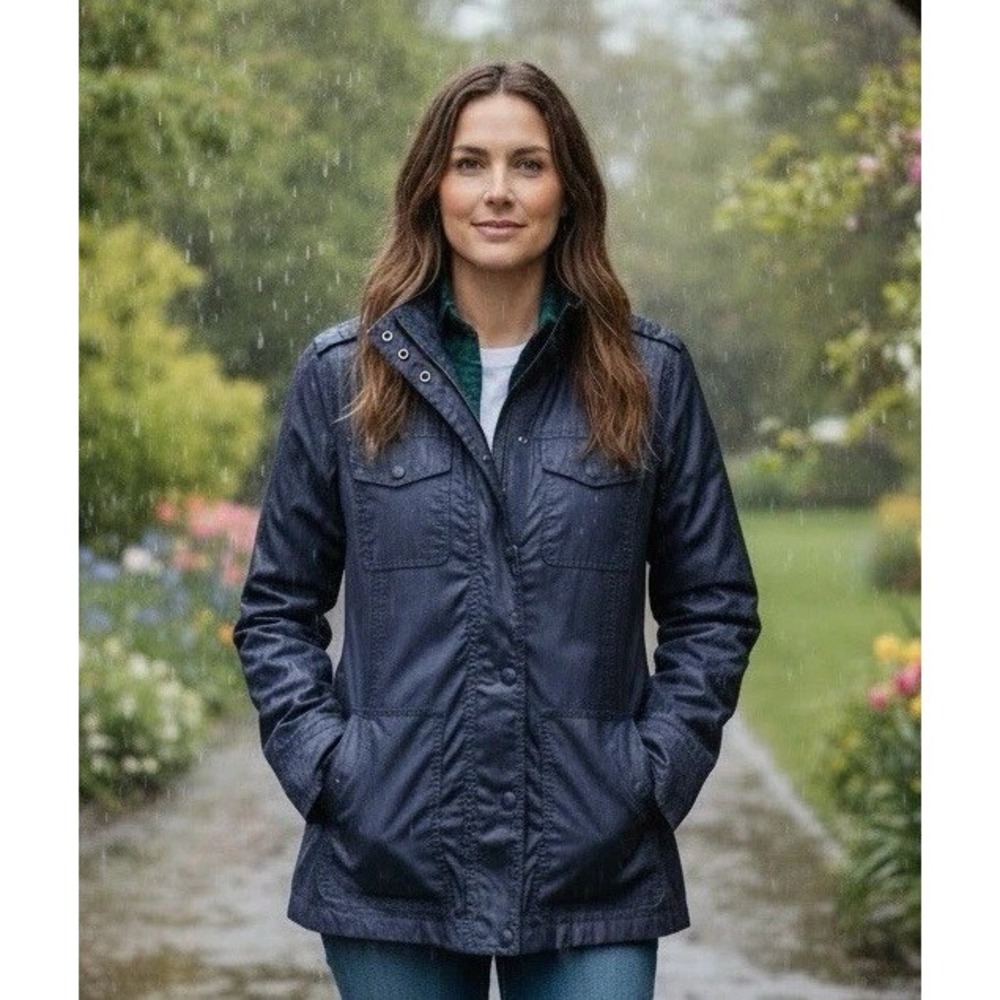 Southern Tide Womens Lightweight Navy Rain Jacket, Water Proof Size Extra Small
